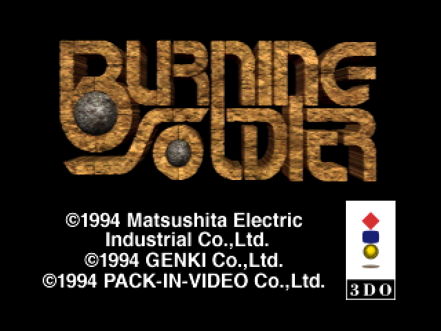 Burning Soldier title screen
