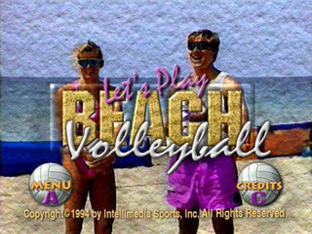 ESPN Let's Play Beach Volleyball title screen