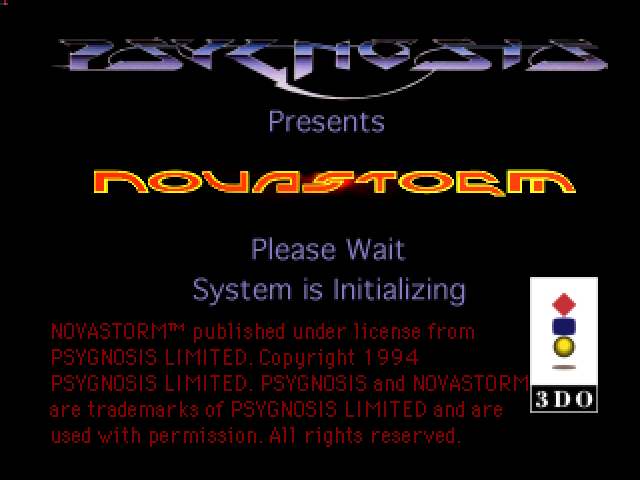 Novastorm title screen