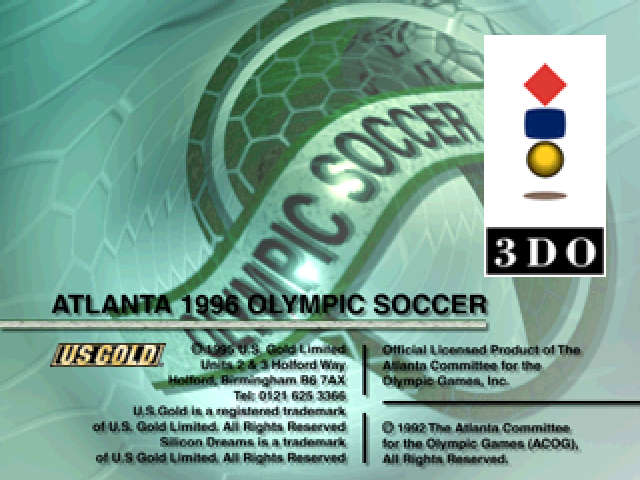 Olympic Soccer title screen
