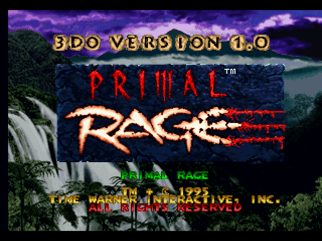Primal Rage title screen