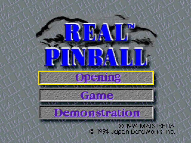 Real Pinball title screen