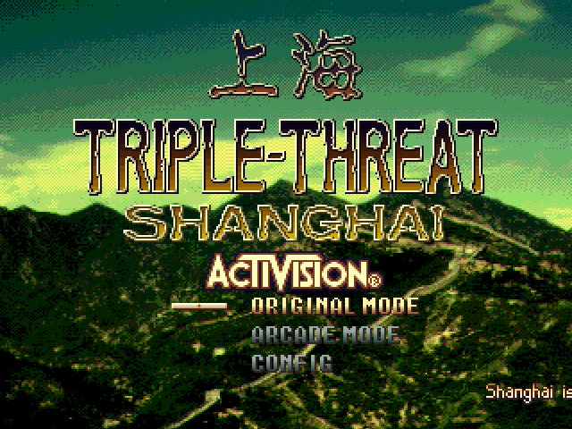 Shanghai: Triple-Threat title screen