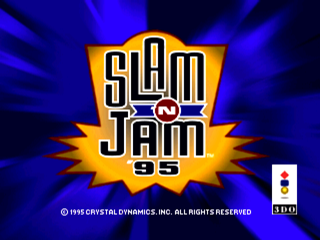 Slam 'n Jam 95 title screen