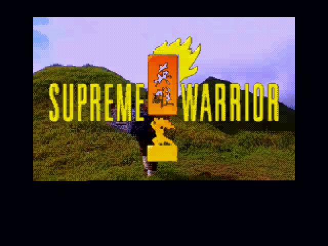 Supreme Warrior title screen