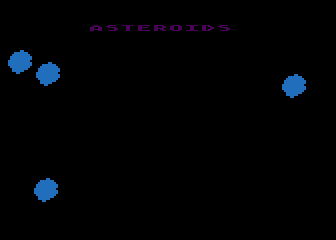 Asteroids title screen