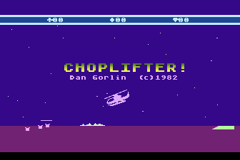 Choplifter! title screen