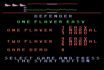 Defender title screen