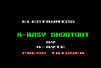 K-Razy Shoot-Out title screen