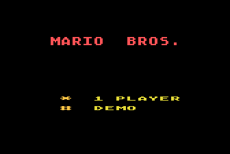 Mario Bros. title screen
