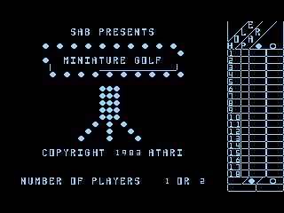 Miniature Golf title screen