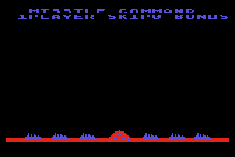 Missile Command title screen