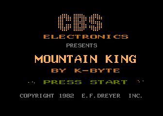 Mountain King title screen