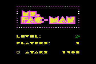 Ms. Pac-Man title screen