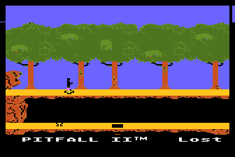Pitfall II: The Lost Caverns title screen