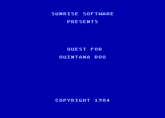 Quest for Quintana Roo title screen
