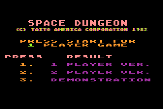 Space Dungeon title screen