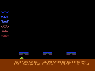 Space Invaders title screen