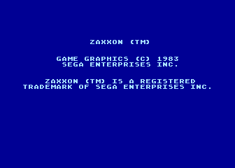 Zaxxon title screen