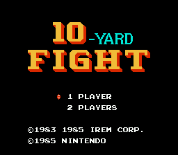 10-Yard Fight title screen