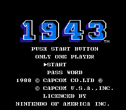 1943: The Battle of Midway title screen