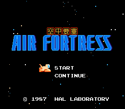 Air Fortress title screen