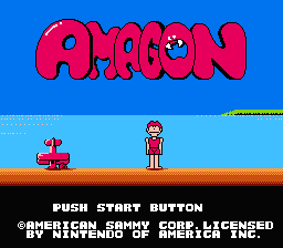 Amagon title screen