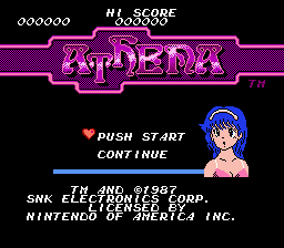 Athena title screen