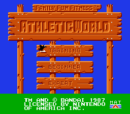 Athletic World title screen