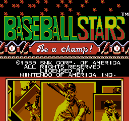 Baseball Stars title screen