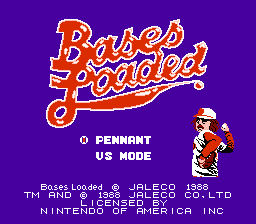 Bases Loaded title screen
