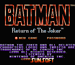 Batman: Return of the Joker title screen