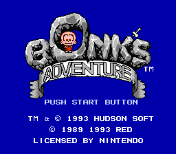 Bonk's Adventure title screen