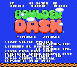 Boulder Dash title screen
