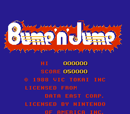Bump 'n' Jump title screen