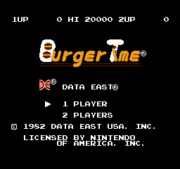 BurgerTime title screen