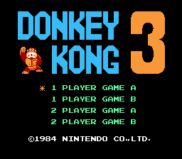 Donkey Kong 3 title screen
