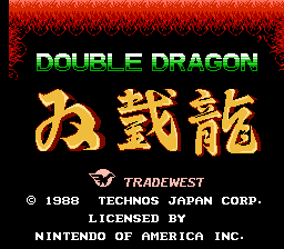 Double Dragon title screen