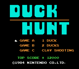Duck Hunt title screen