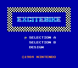 Excitebike title screen