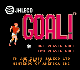 Goal! title screen