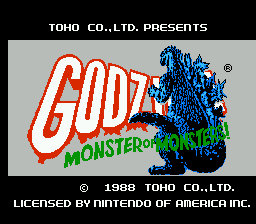 Godzilla: Monster of Monsters title screen