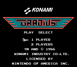 Gradius title screen
