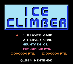 Ice Climber title screen