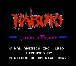 Kabuki: Quantum Fighter title screen