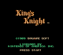 King's Knight title screen