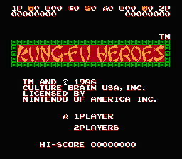 Kung-Fu Heroes title screen