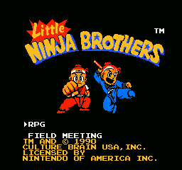 Little Ninja Brothers title screen