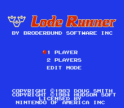 Lode Runner title screen