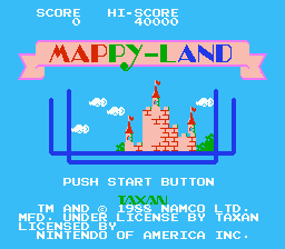 Mappy-Land title screen